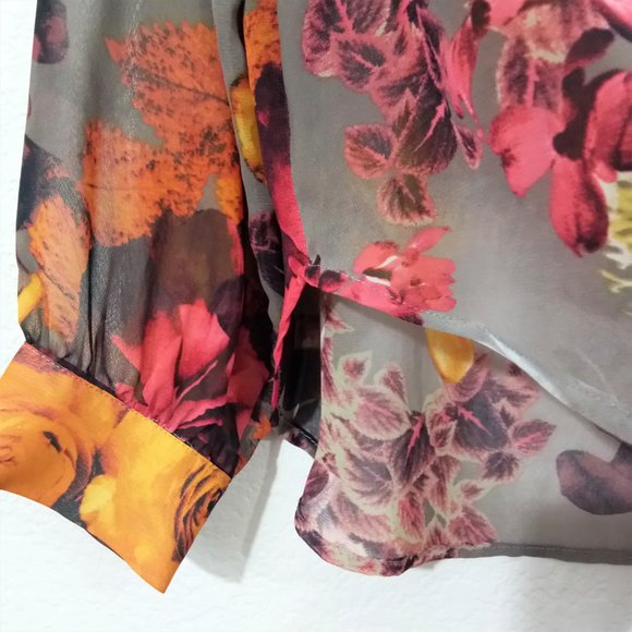 Bellatrix | Spring Sheer Floral Top - Large - Picture 4 of 8